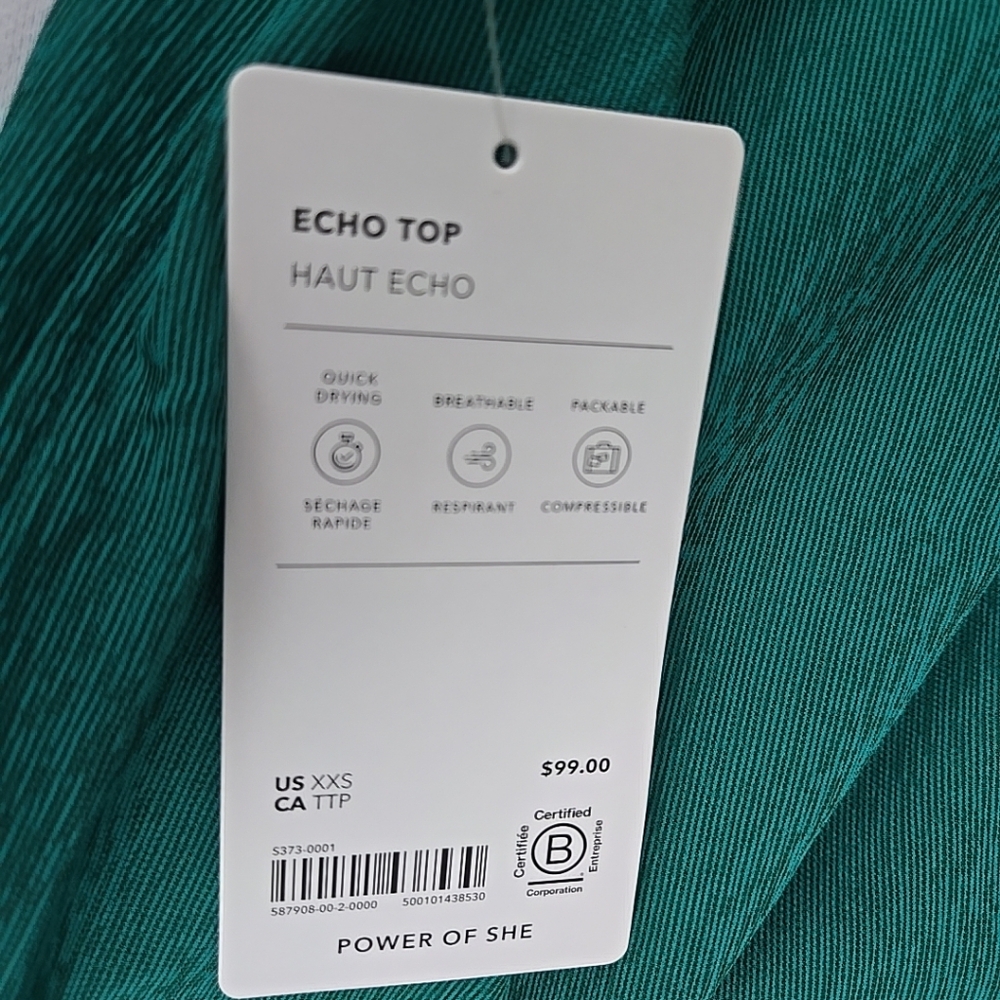 NWT Athleta Echo Top Button Down NWT - image 4